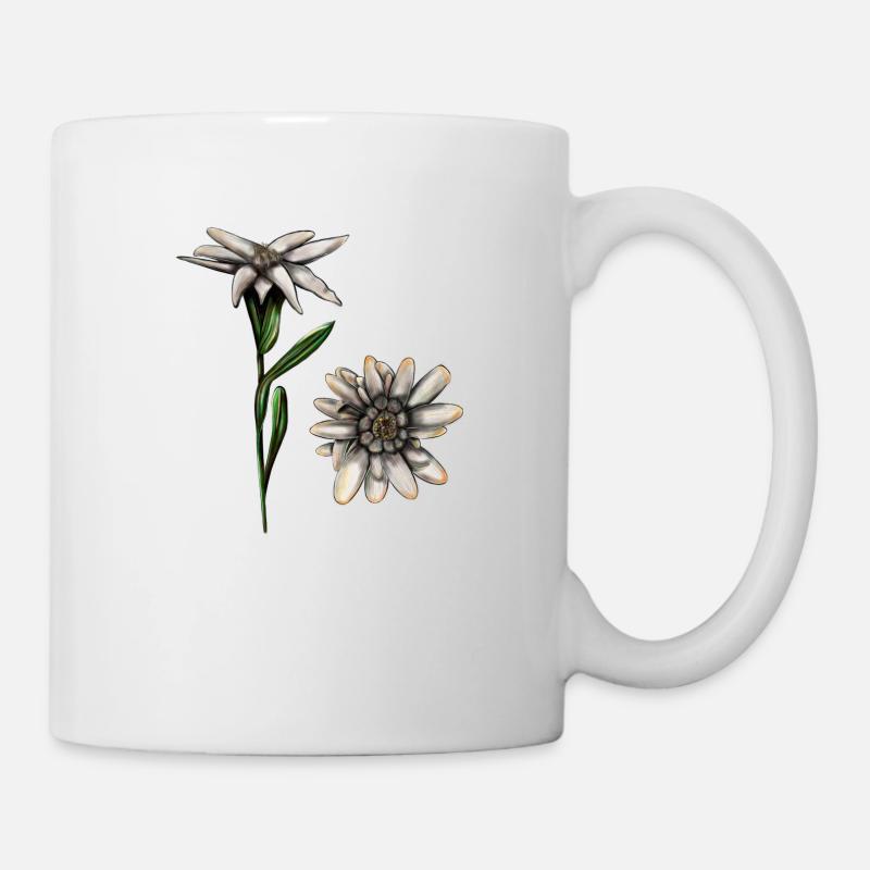 Edelweiss Blume - Tasse - Weiß