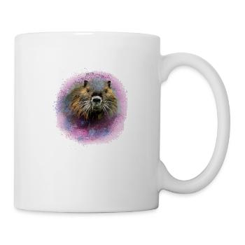 nutria,beaver,animal,graffiti,pink,painting - Mug - white - Right
