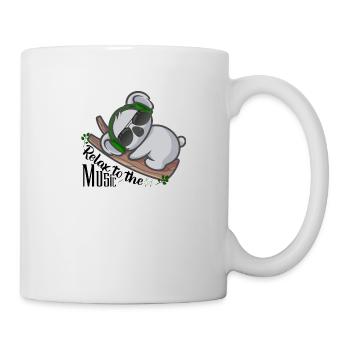 Funny Koala Relax to the music - Mug - white - Right