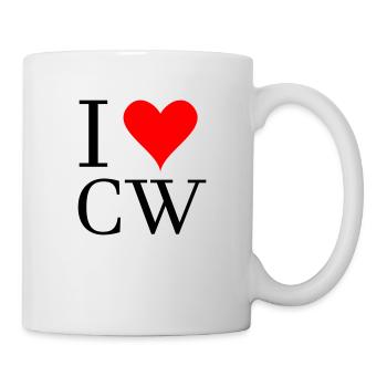 i love cw ham radio - Mug - white - Right