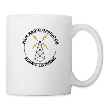 ham radio always listening - Mug - white - Right