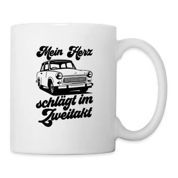 Farbe änderbar | Trabbi Zweitakt  - Tasse - Weiß - Rechts