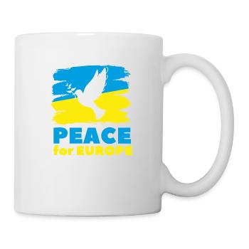 Peace for Europe Taube Ukraine Frieden мир Krieg - Tasse - Weiß - Rechts