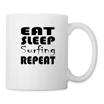 Surfen Surfing Wellenreiten - Tasse - Weiß - Rechts