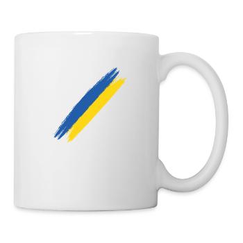 Ukrainische Farben Blau Gelb | No War | Frieden - Tasse - Weiß - Rechts