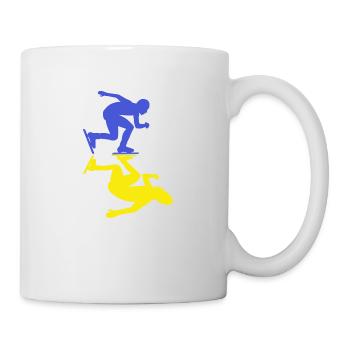 eisläufer shorttrack eisschnelllauf schlittschuh - Tasse - Weiß - Rechts