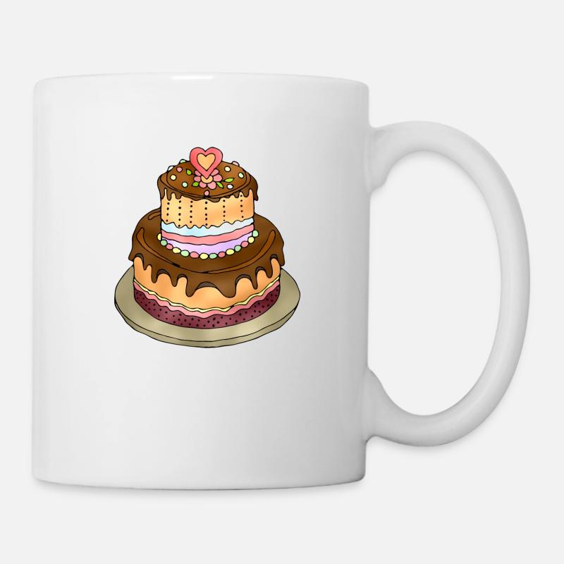Gâteau - Mug blanc - blanc