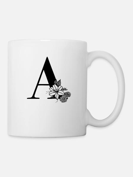 Letter A - Mug - white