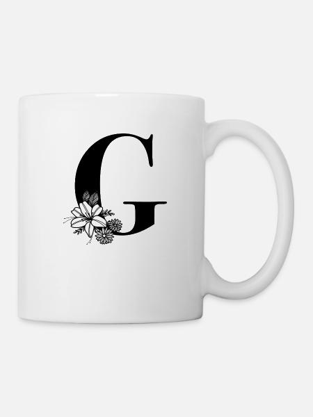 Buchstabe G - Tasse - Weiß