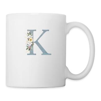 Fleurs de printemps Monogramme K - Mug blanc - blanc - Droite
