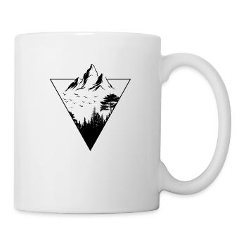 Berg Abenteuer Motiv Wandern Alpen - Tasse - Weiß - Rechts