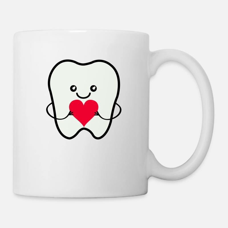 Zahn Smile Love - Tasse - Weiß