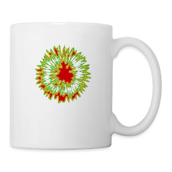 flower red yellow green - Mug - white - Right