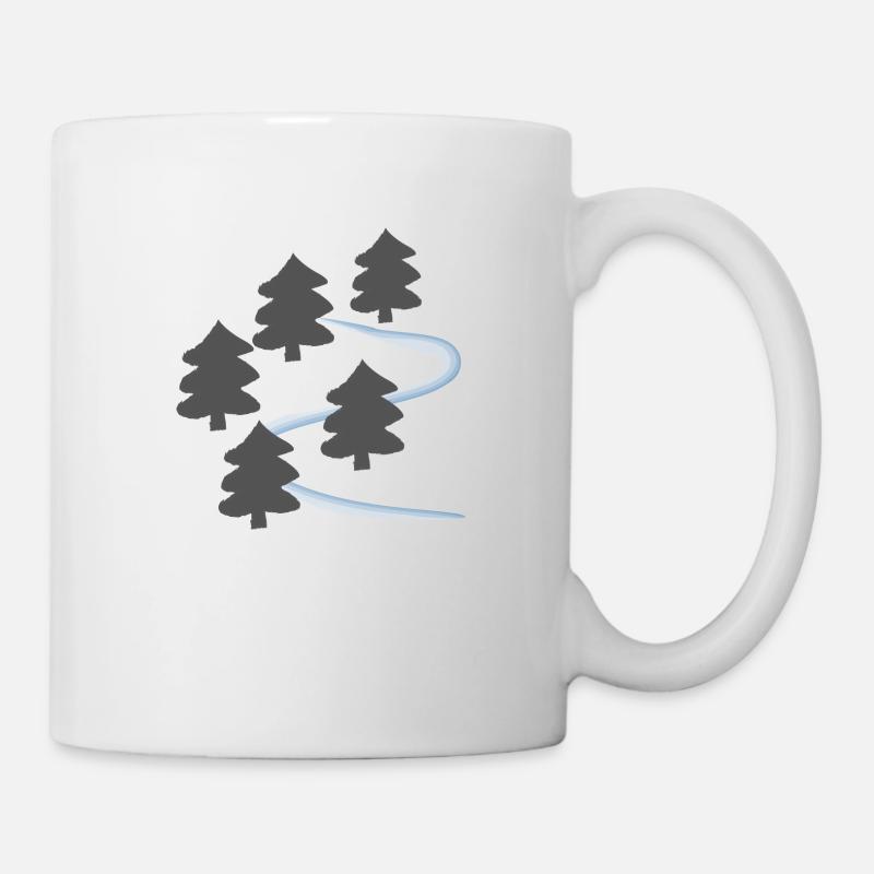 Wald und Fluss - Tasse - Weiß