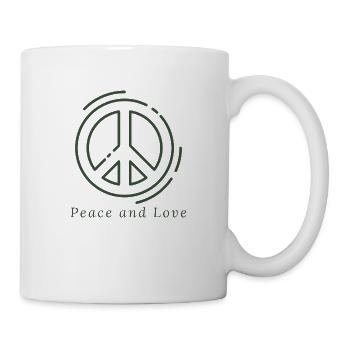 Frieden & Liebe - Tasse - Weiß - Rechts