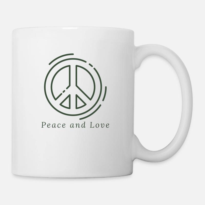 Peace & Love - Mug blanc - blanc
