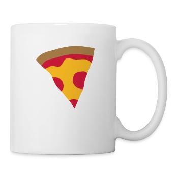 Fast Food Pizza - Tasse - Weiß - Rechts