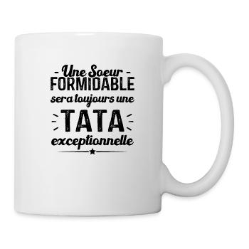 Une sœur formidable donne une tata exceptionnelle - Mug blanc - blanc - Droite