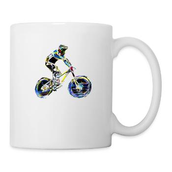 vtt mtb downhill - Mug blanc - blanc - Droite