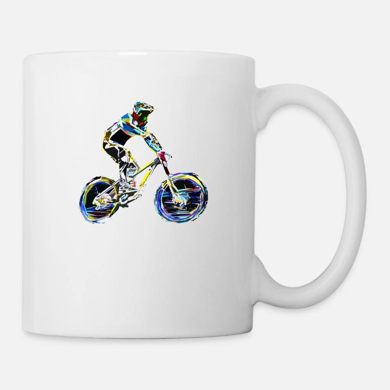 MTB Downhill Mountainbike - Tasse - Weiß