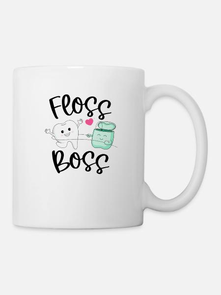 Patron de la soie dentaire - Mug blanc - blanc