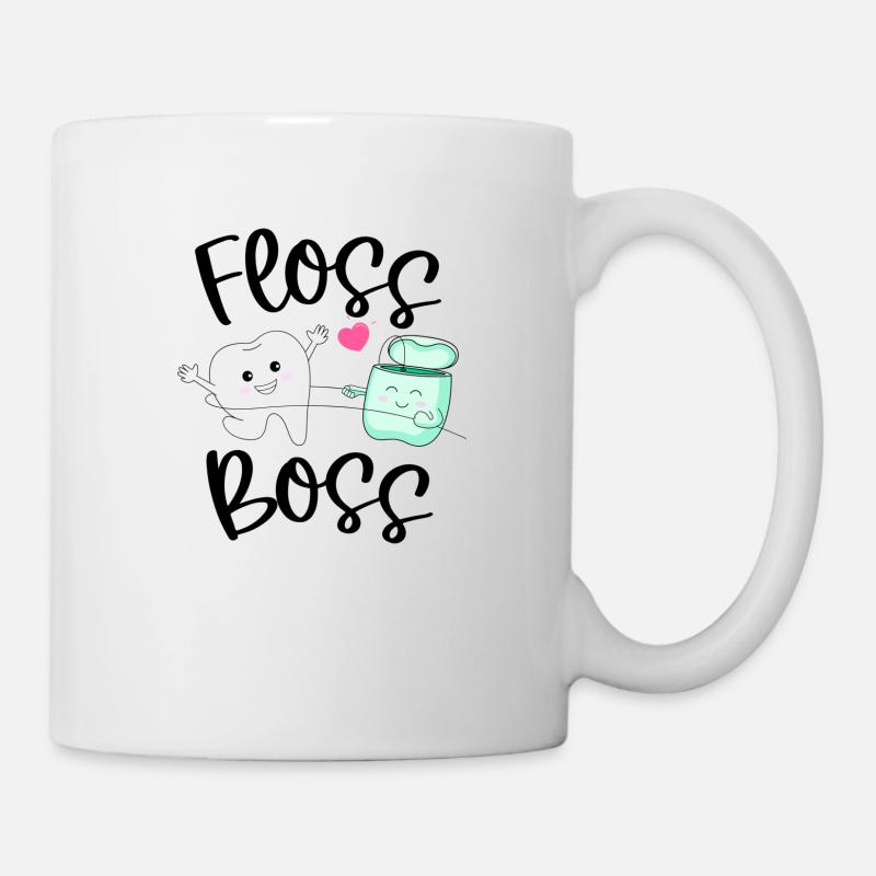 Patron de la soie dentaire - Mug blanc - blanc