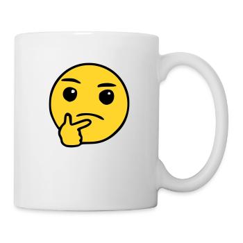 Emoji nachdenken Skizze Farbe - Tasse - Weiß - Rechts