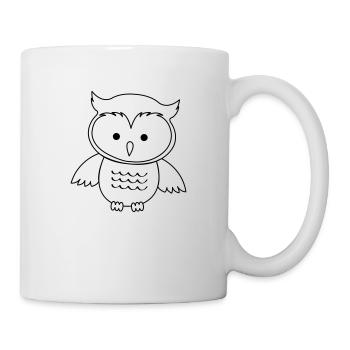 Hibou - Mug blanc - blanc - Droite