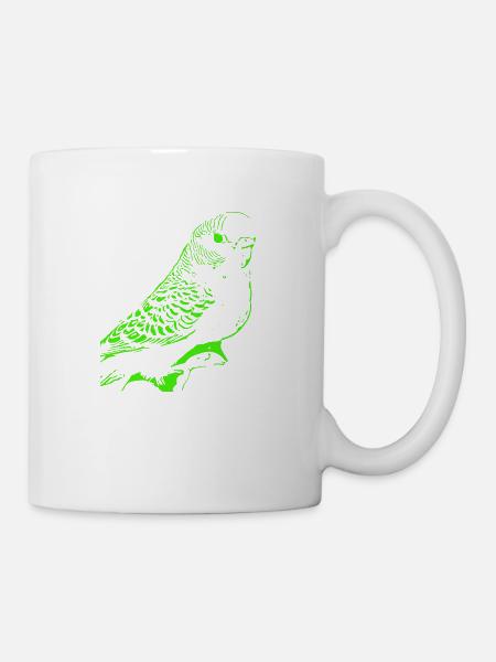 Wellensittich - Tasse - Weiß