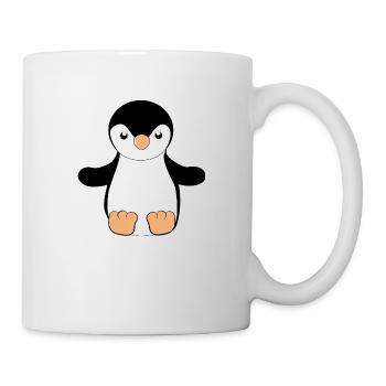Pinguin - Tasse - Weiß - Rechts