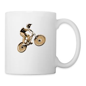vtt descente - Mug blanc - blanc - Droite