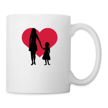 Enfant Fille Maman - Mug blanc - blanc - Droite