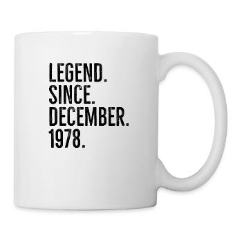 Légende depuis décembre 1978 - Mug blanc - blanc - Droite