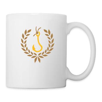 Logo Lorbeerkranz Angeln - Tasse - Weiß - Rechts