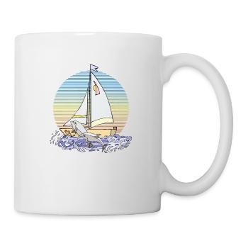 Segelboot - Tasse - Weiß - Rechts