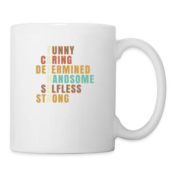 Father Funny Caring Determined Handsome Selfless - Mug - white - Right