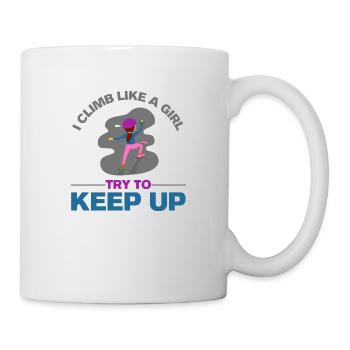 Canyoning Climb Like A Girl Girl Rock Climbing - Mug - white - Right