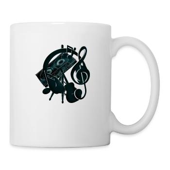Enregistrements sur cassette - Mug blanc - blanc - Droite