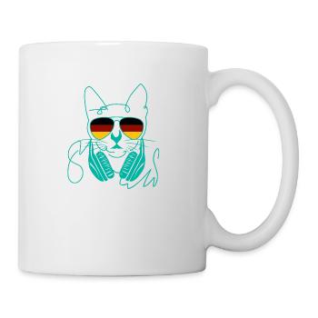 Chat cool - Mug blanc - blanc - Droite