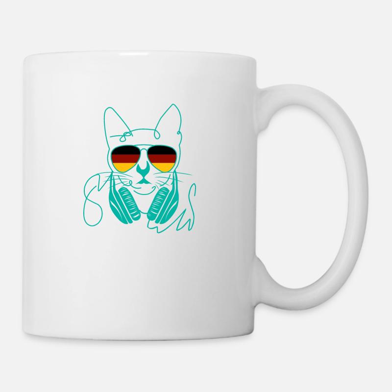 Chat cool - Mug blanc - blanc