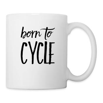 Né pour Cyclisme Cycliste Vélo Cadeau - Mug blanc - blanc - Droite
