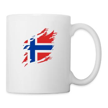 Norway Flag Scandinavia Norwegian Flag - Mug - white - Right