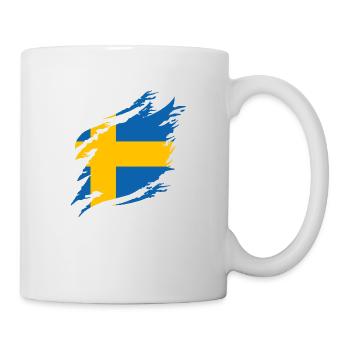 Suède Drapeau Scandinavie Drapeau suédois - Mug blanc - blanc - Droite