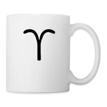Astrologisches Symbol Aries, Widder - Tasse - Weiß - Rechts