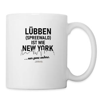 Lübben im Spreewald ist wie New York - Tasse - Weiß - Rechts