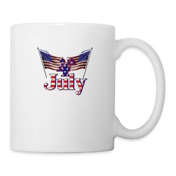 4th of July Flag - Mug - white - Right