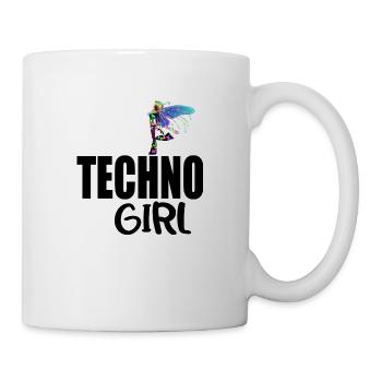 fille techno - Mug blanc - blanc - Droite