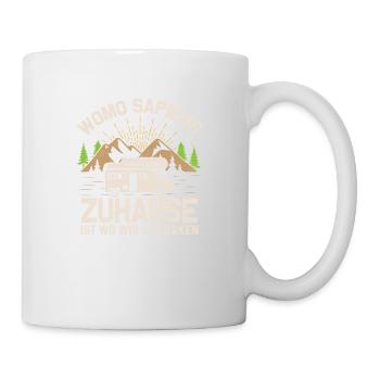 Womo Sapiens Zuhause Ist wo wir es parken Camping - Tasse - Weiß - Rechts
