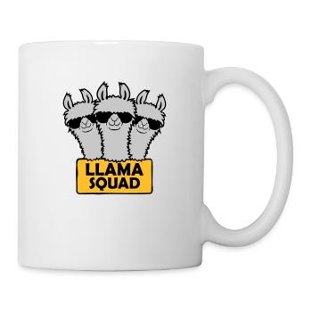 Conception de l’équipe Llama Squad - Mug blanc - blanc - Droite