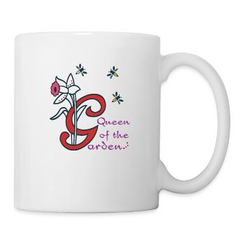 Garden, initial, bees - Mug - white - Right